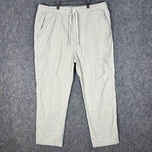 Mutual Weave The Beach Pant Men Coastal Relaxed Linen Blend Flowy Summer Cruise